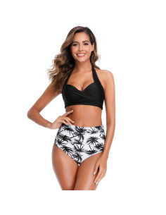 BIKINI STRÓJ KĄPIELOWY PALMY KLASYK NA SZYJĘ