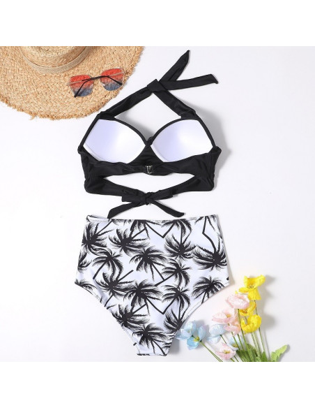 BIKINI STRÓJ KĄPIELOWY PALMY KLASYK NA SZYJĘ
