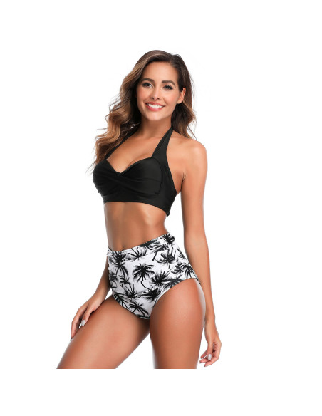 BIKINI STRÓJ KĄPIELOWY PALMY KLASYK NA SZYJĘ