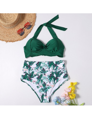 BIKINI STRÓJ KĄPIELOWY WYSOKI PUSH UP RETRO