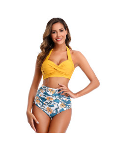 BIKINI STRÓJ KĄPIELOWY WYSOKI KLASYK NA SZYJĘ 2