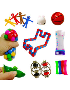 KOMPLET ZESTAW ZABAWKI ANTYSTRESOWE GNIOTKI 16SZT