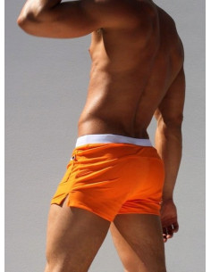 KĄPIELÓWKI MĘSKIE BOKSERKI SZORTY POMARAŃCZOWE 2