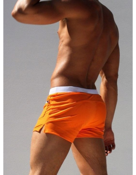 KĄPIELÓWKI MĘSKIE BOKSERKI SZORTY POMARAŃCZOWE