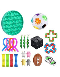 KOMPLET ZESTAW ZABAWKI ANTYSTRESOWE GNIOTKI 22SZT