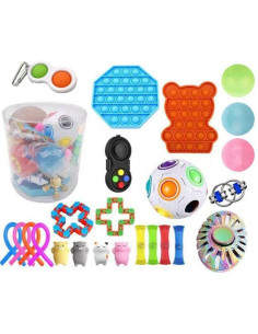 ZESTAW ZABAWKI ANTYSTRESOWE SENSORYCZNE PUDŁO BOX