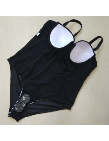 STRÓJ KOSTIUM KĄPIELOWY MODNY PASKI FISZBIN