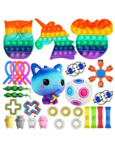 ZESTAW ZABAWEK ANTYSTRESOWYCH FIDGET POP IT 21szt