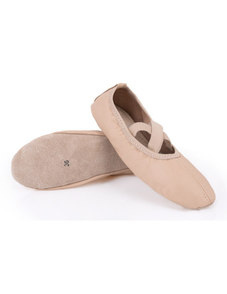 BALETKI DO TAŃCA BALETU RYTMIKA CIELISTE SKÓRZANE