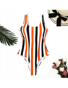 STRÓJ KOSTIUM KĄPIELOWY MONOKINI PASKI ZAMEK 2