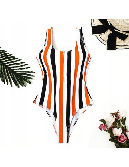 STRÓJ KOSTIUM KĄPIELOWY MONOKINI PASKI ZAMEK