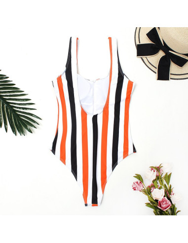 STRÓJ KOSTIUM KĄPIELOWY MONOKINI PASKI ZAMEK