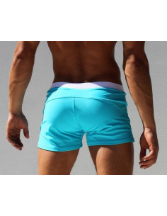 KĄPIELÓWKI MĘSKIE BOKSERKI SZORTY LAZUROWE 2