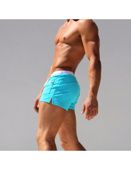 KĄPIELÓWKI MĘSKIE BOKSERKI SZORTY LAZUROWE
