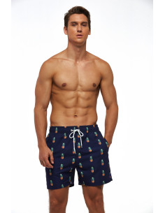 KĄPIELÓWKI MĘSKIE SZORTY SPODENKI ANANASY GRANAT