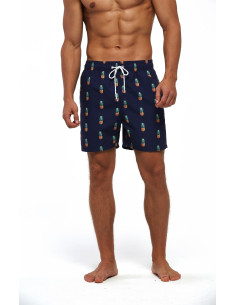 KĄPIELÓWKI MĘSKIE SZORTY SPODENKI ANANASY GRANAT 2