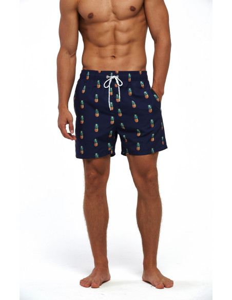 KĄPIELÓWKI MĘSKIE SZORTY SPODENKI ANANASY GRANAT