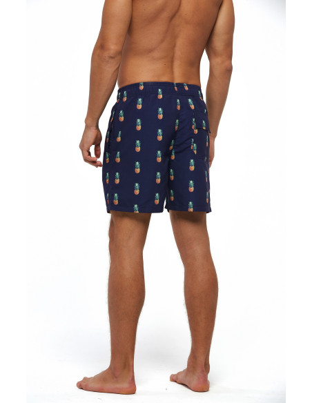 KĄPIELÓWKI MĘSKIE SZORTY SPODENKI ANANASY GRANAT