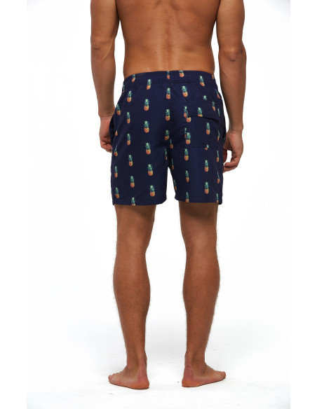 KĄPIELÓWKI MĘSKIE SZORTY SPODENKI ANANASY GRANAT