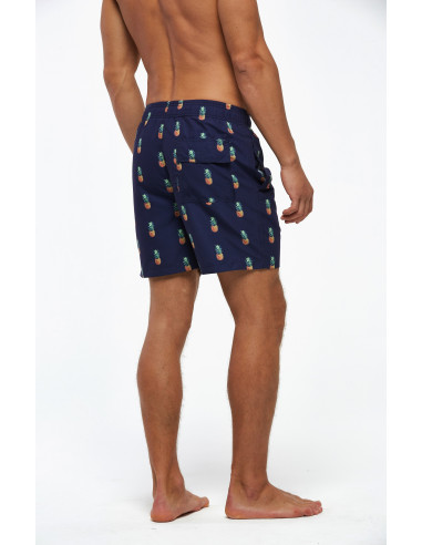 KĄPIELÓWKI MĘSKIE SZORTY SPODENKI ANANASY GRANAT