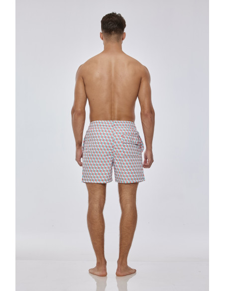 KĄPIELÓWKI MĘSKIE SZORTY SPODENKI ROMBY KOSTKI