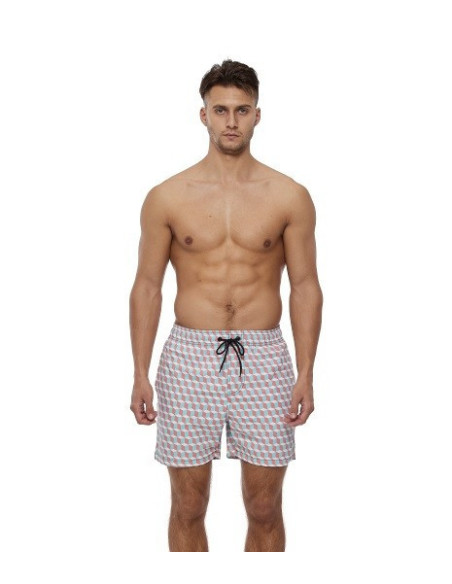 KĄPIELÓWKI MĘSKIE SZORTY SPODENKI ROMBY KOSTKI