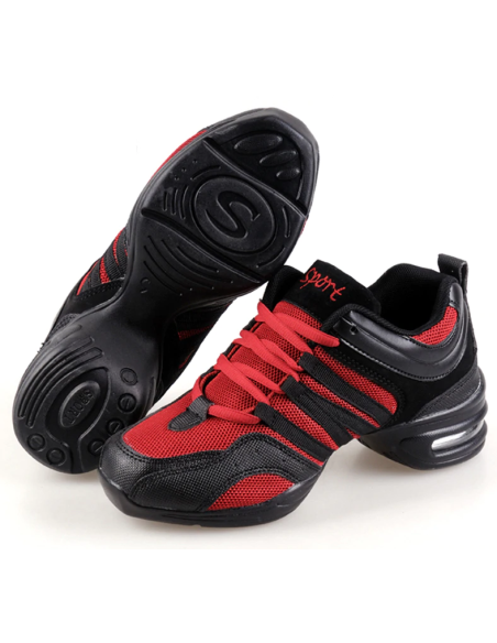 BUTY DO TAŃCA NOWOCZESNEGO TRENINGOWE SPORTOWE RED