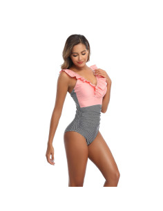 STRÓJ KOSTIUM KĄPIELOWY MONOKINI RÓŻOWY PINK 2