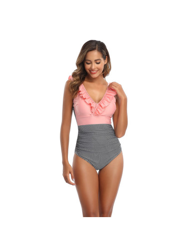 STRÓJ KOSTIUM KĄPIELOWY MONOKINI RÓŻOWY PINK