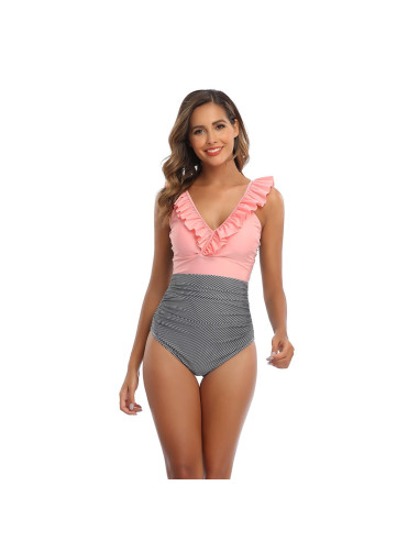 STRÓJ KOSTIUM KĄPIELOWY MONOKINI RÓŻOWY PINK