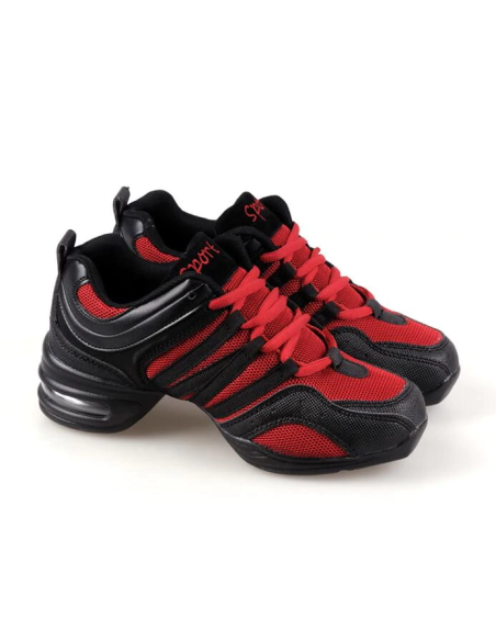 BUTY DO TAŃCA NOWOCZESNEGO TRENINGOWE SPORTOWE RED