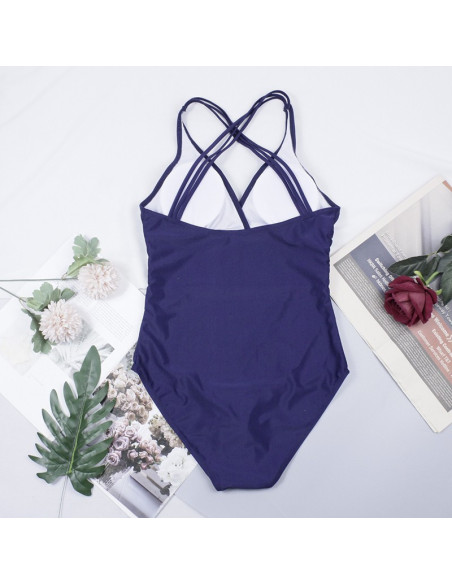 STRÓJ KOSTIUM KĄPIELOWY MONOKINI GRANAT BASEN