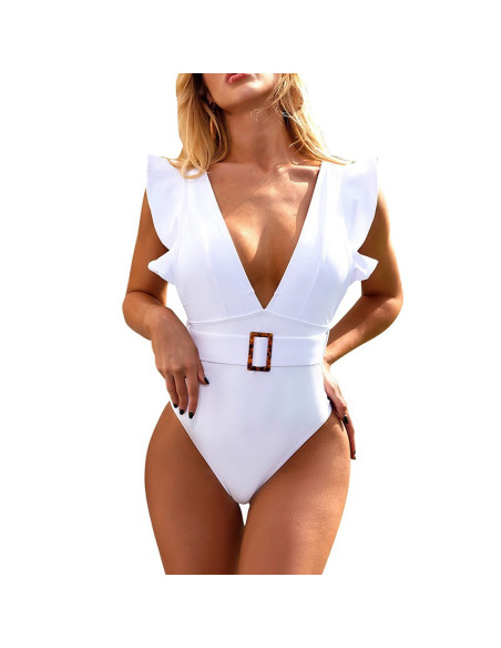 STRÓJ KOSTIUM KĄPIELOWY MONOKINI DEKOLT