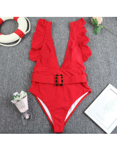 STRÓJ KOSTIUM KĄPIELOWY MONOKINI DEKOLT