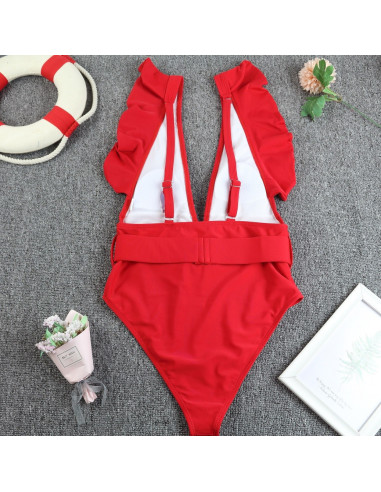 STRÓJ KOSTIUM KĄPIELOWY MONOKINI DEKOLT