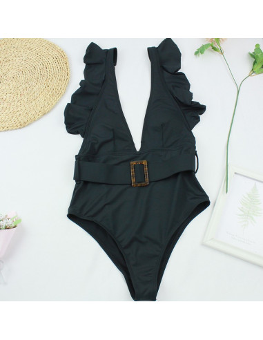 STRÓJ KOSTIUM KĄPIELOWY MONOKINI DEKOLT