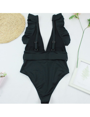 STRÓJ KOSTIUM KĄPIELOWY MONOKINI DEKOLT