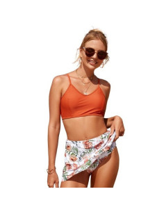 BIKINI STRÓJ KĄPIELOWY SPÓDNICZKA RUDY