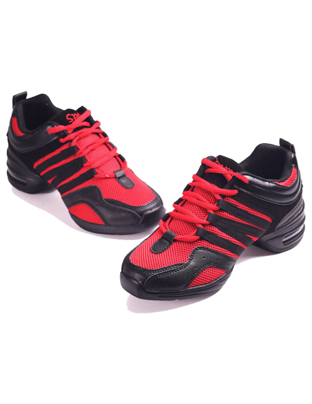 BUTY DO TAŃCA NOWOCZESNEGO TRENINGOWE SPORTOWE RED
