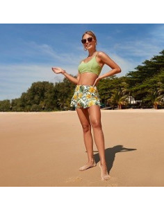 BIKINI STRÓJ KĄPIELOWY SPÓDNICZKA OLIWKOWY 2