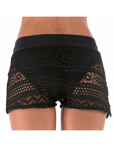 SZORTY MAJTK KĄPIELOWE DAMSKIE AŻUROWE KORONKA