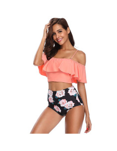 BIKINI STRÓJ KĄPIELOWY WYSOKI STAN HISZPANKA