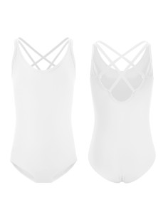 BODY BALETOWE STRÓJ DO TAŃCA BALETU BIAŁE