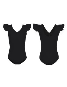 BODY BALETOWE STRÓJ DO BALETU FALBANKI CZARNE