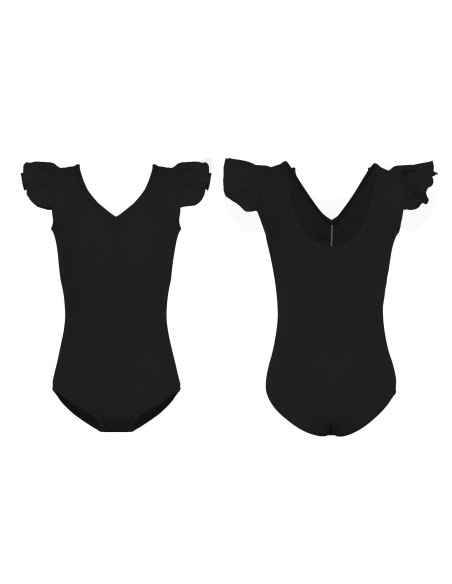 BODY BALETOWE STRÓJ DO BALETU FALBANKI CZARNE