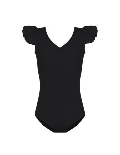BODY BALETOWE STRÓJ DO BALETU FALBANKI CZARNE 2