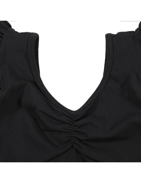 BODY BALETOWE STRÓJ DO BALETU FALBANKI CZARNE