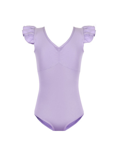 BODY BALETOWE STRÓJ DO BALETU FALBANKI FIOLET