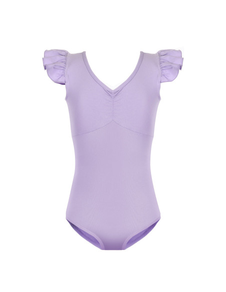 BODY BALETOWE STRÓJ DO BALETU FALBANKI FIOLET