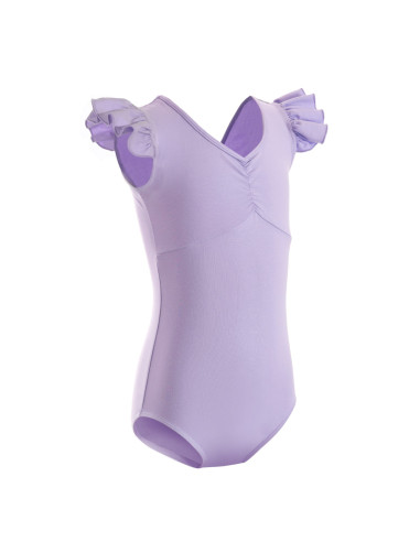 BODY BALETOWE STRÓJ DO BALETU FALBANKI FIOLET
